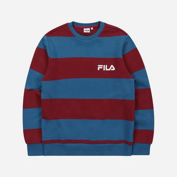 Moletons Fila Mulher Azuis/Vermelhas - Fila Striped Loja Online Portugal,TIJB-17234